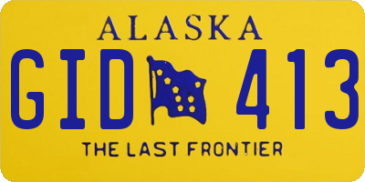 AK license plate GID413