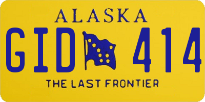 AK license plate GID414
