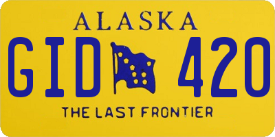 AK license plate GID420