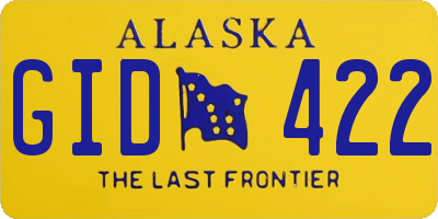 AK license plate GID422