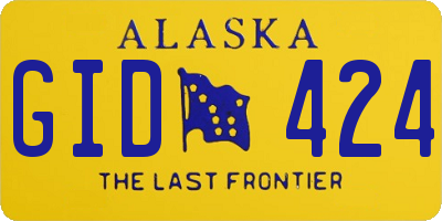 AK license plate GID424