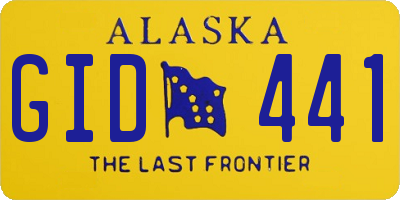 AK license plate GID441