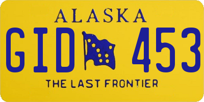 AK license plate GID453