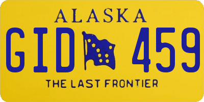 AK license plate GID459
