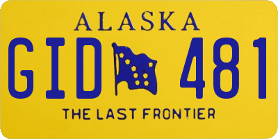AK license plate GID481