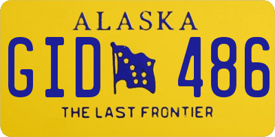 AK license plate GID486