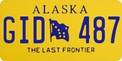AK license plate GID487
