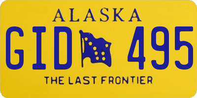 AK license plate GID495
