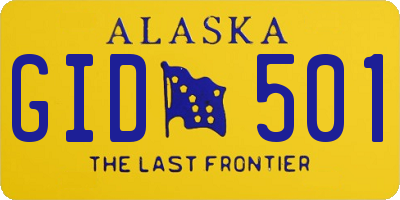 AK license plate GID501