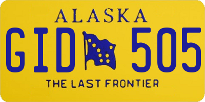 AK license plate GID505