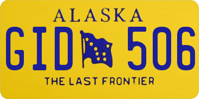 AK license plate GID506