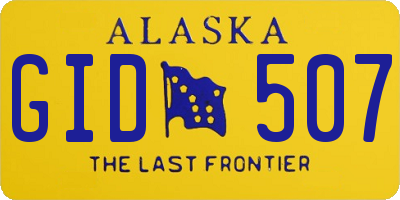 AK license plate GID507