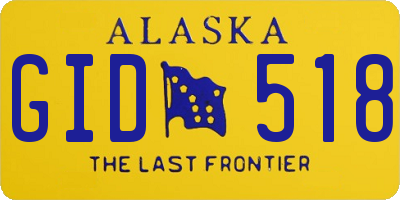 AK license plate GID518