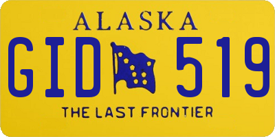 AK license plate GID519