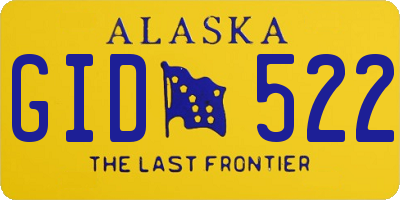 AK license plate GID522