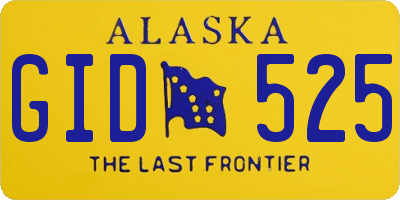 AK license plate GID525