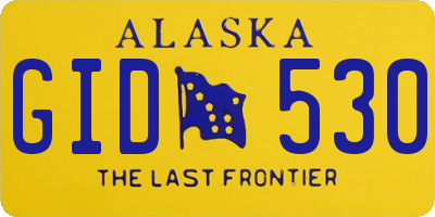 AK license plate GID530