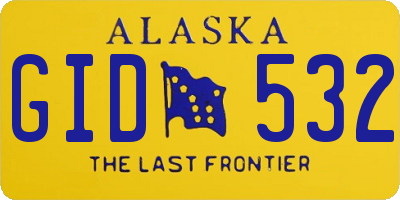 AK license plate GID532