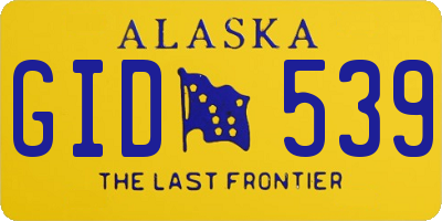 AK license plate GID539