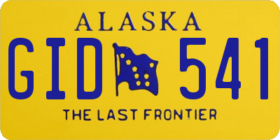 AK license plate GID541