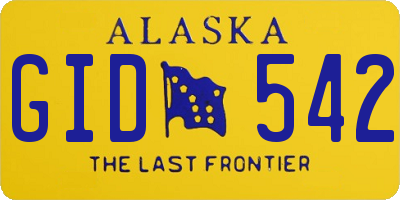AK license plate GID542