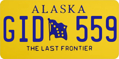 AK license plate GID559