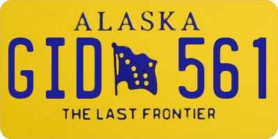 AK license plate GID561