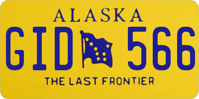 AK license plate GID566