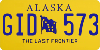 AK license plate GID573