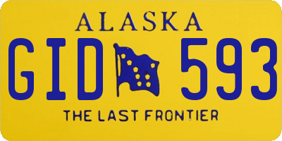 AK license plate GID593