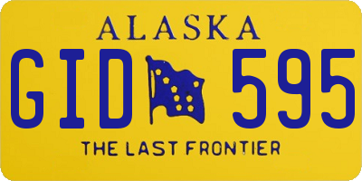 AK license plate GID595