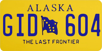AK license plate GID604