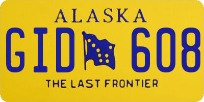 AK license plate GID608
