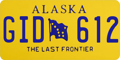 AK license plate GID612