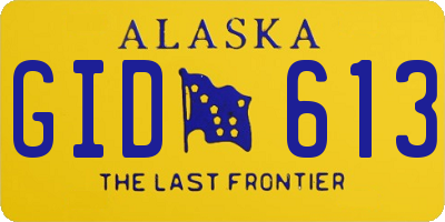 AK license plate GID613
