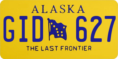 AK license plate GID627