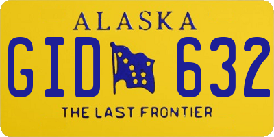 AK license plate GID632