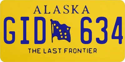 AK license plate GID634
