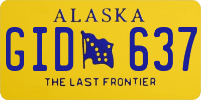 AK license plate GID637