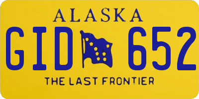 AK license plate GID652
