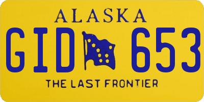 AK license plate GID653