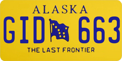 AK license plate GID663