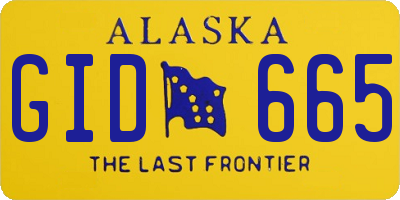 AK license plate GID665