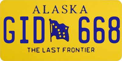 AK license plate GID668
