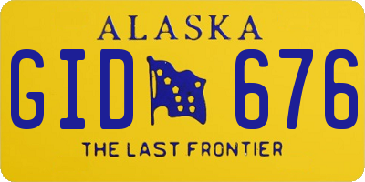 AK license plate GID676