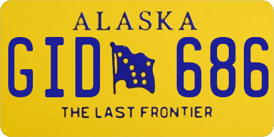 AK license plate GID686