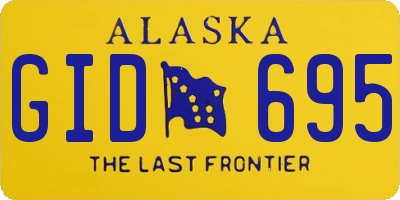 AK license plate GID695