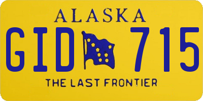 AK license plate GID715
