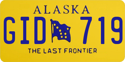 AK license plate GID719