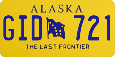 AK license plate GID721